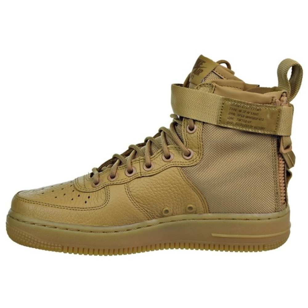 Nike SF Air Force 1 Mid Elemental Gold Sz 8 Military-Inspired Tactical Leather